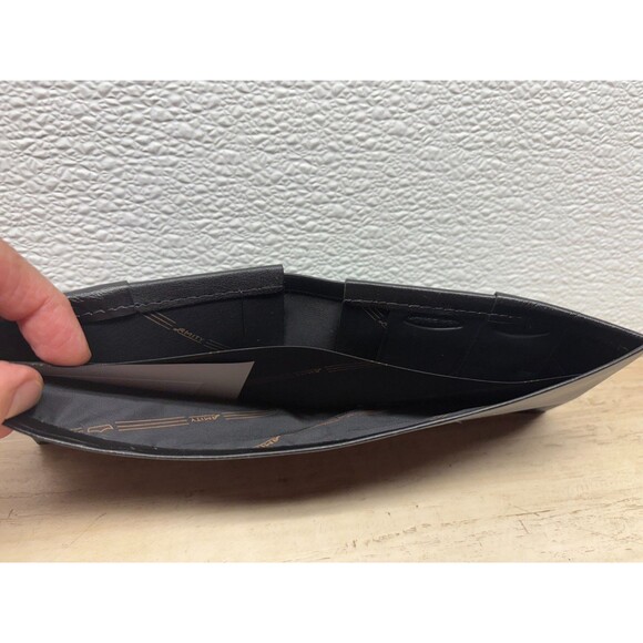 Vtg Amity Black Leather Billfold Cowhide Mens Wallet New In Box - Picture 10 of 16